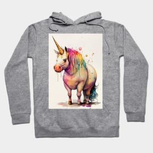 Chubby unicorn colors fat Hoodie